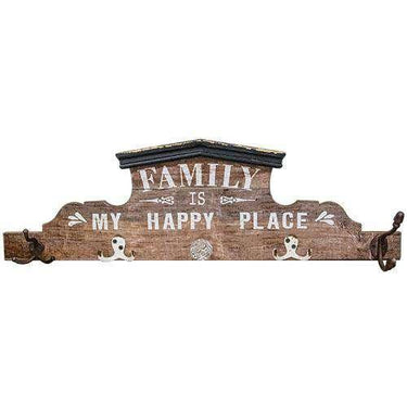 My Happy Place Sign w/Hooks - The Fox Decor
